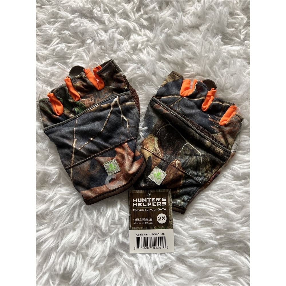 Mangata Hunter Helpers Runlites Camo Fingerless Hunting‎ Gloves